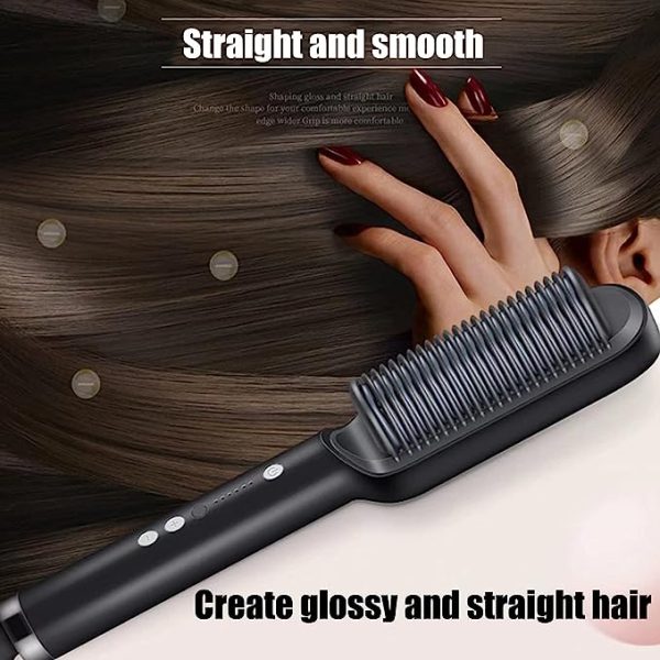 Electric Hair Straightener Comb for Black Hair - Men and Women